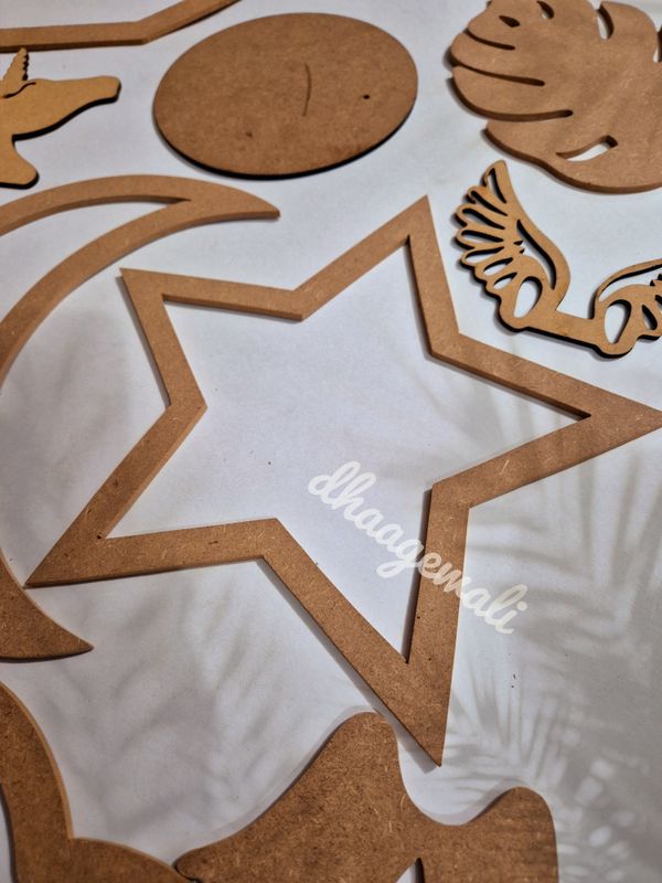 Premium Star MDF Cutout for DIY Crafts & Painting