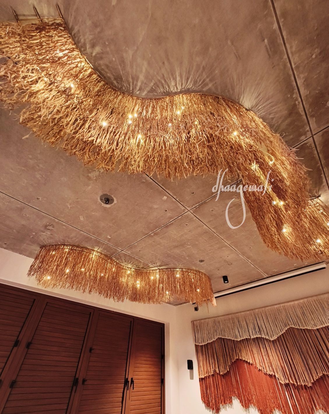 Macrame Raffia Ceiling/ Chandelier