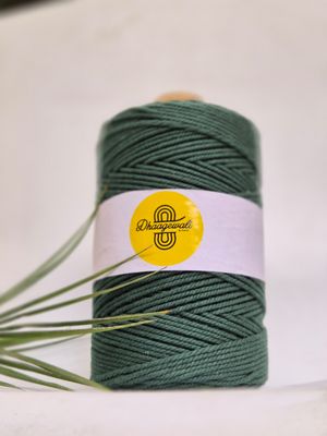 2mm Pine Green Twisted Macrame Cord