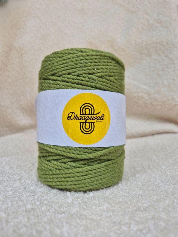 2mm Mehandi Green Twisted Macrame Cord