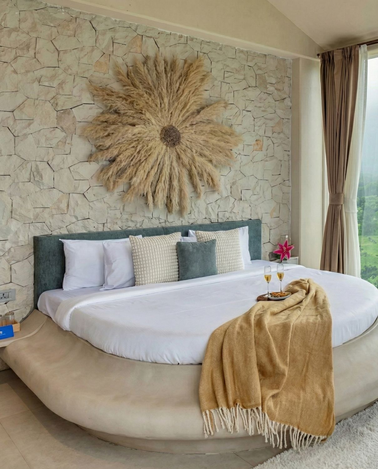 Beautiful Boho Palm Flower