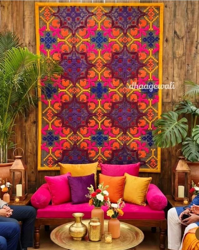 Phulkari Wallhanging /Wallpanel