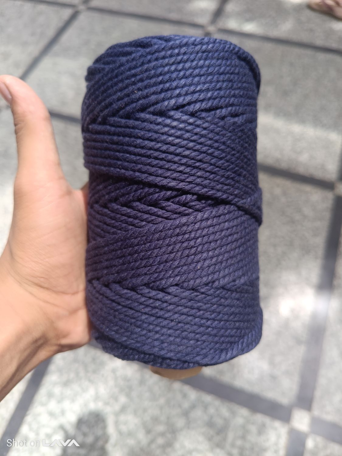 3mm Navy blue twisted