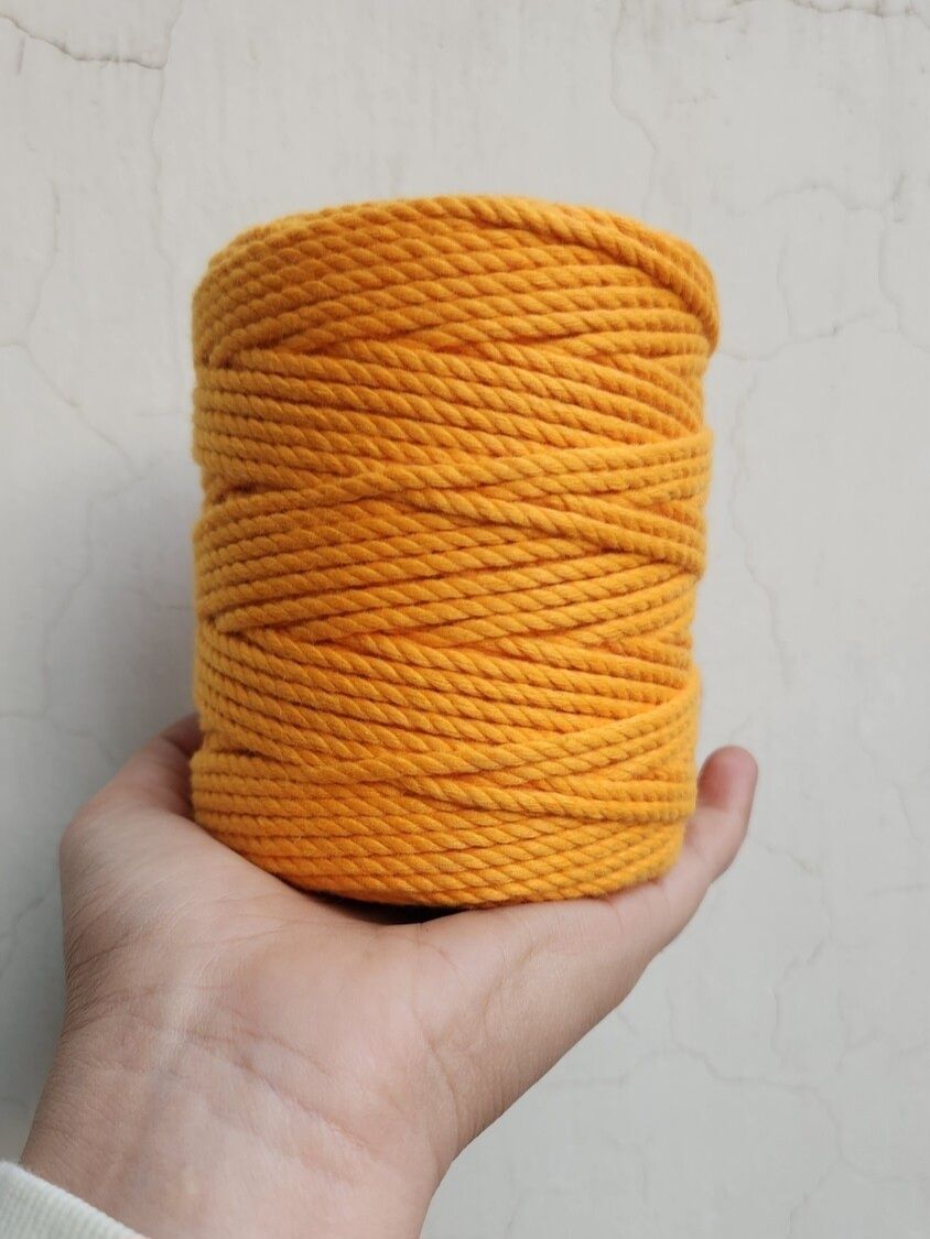 3mm Mustard Yellow Twisted