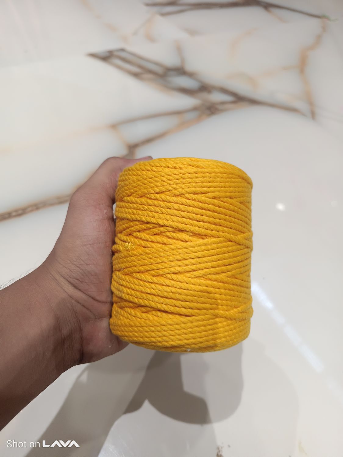 2mm Mustard yellow twisted