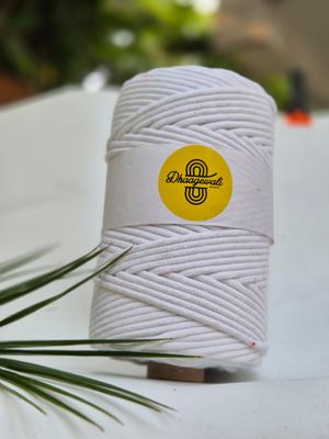 3mm Snow white braided