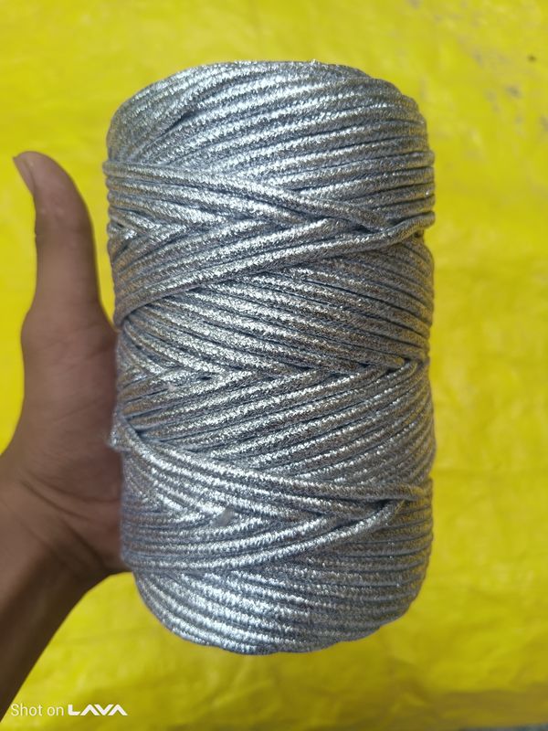 3mm silver braided