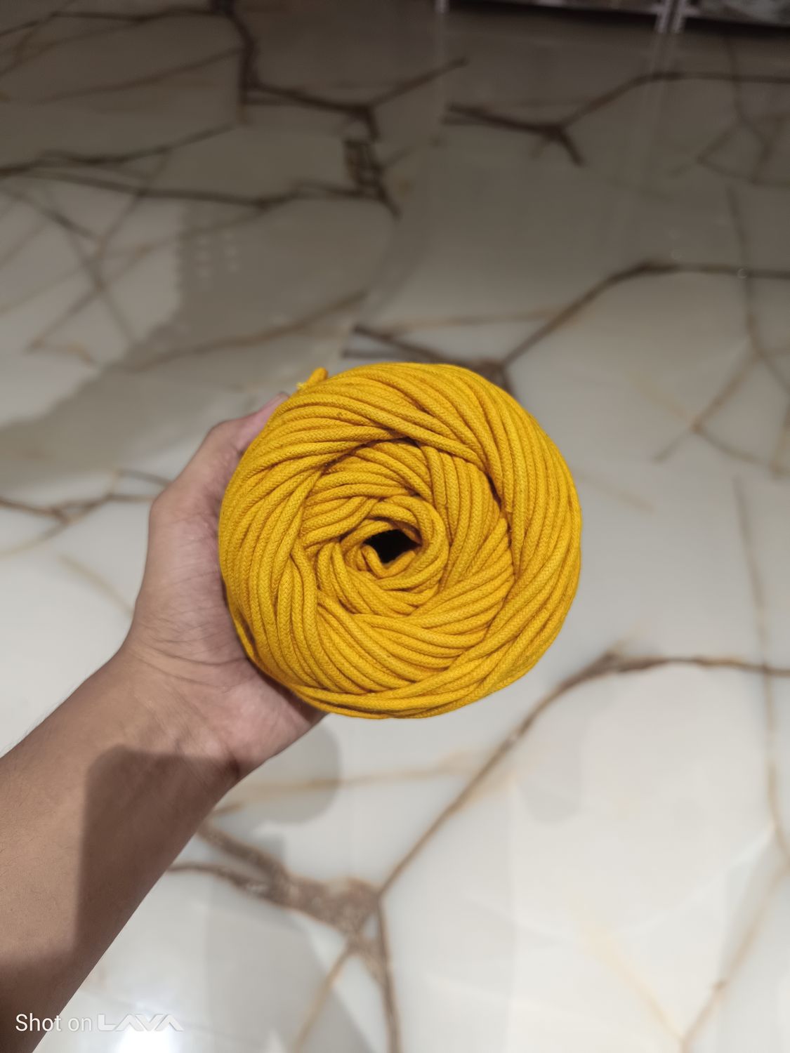 3mm Mustard yellow Braided