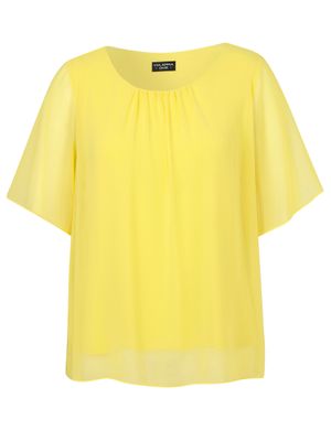 Bluse Rundhals 1/2 Arm Gelb 2522750G