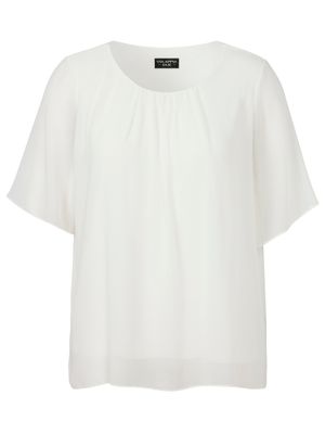 Bluse Rundhals 1/2 Arm Weiß 2522750W