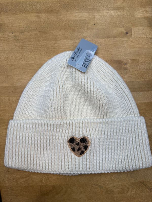 Mütze Herz Weiß
