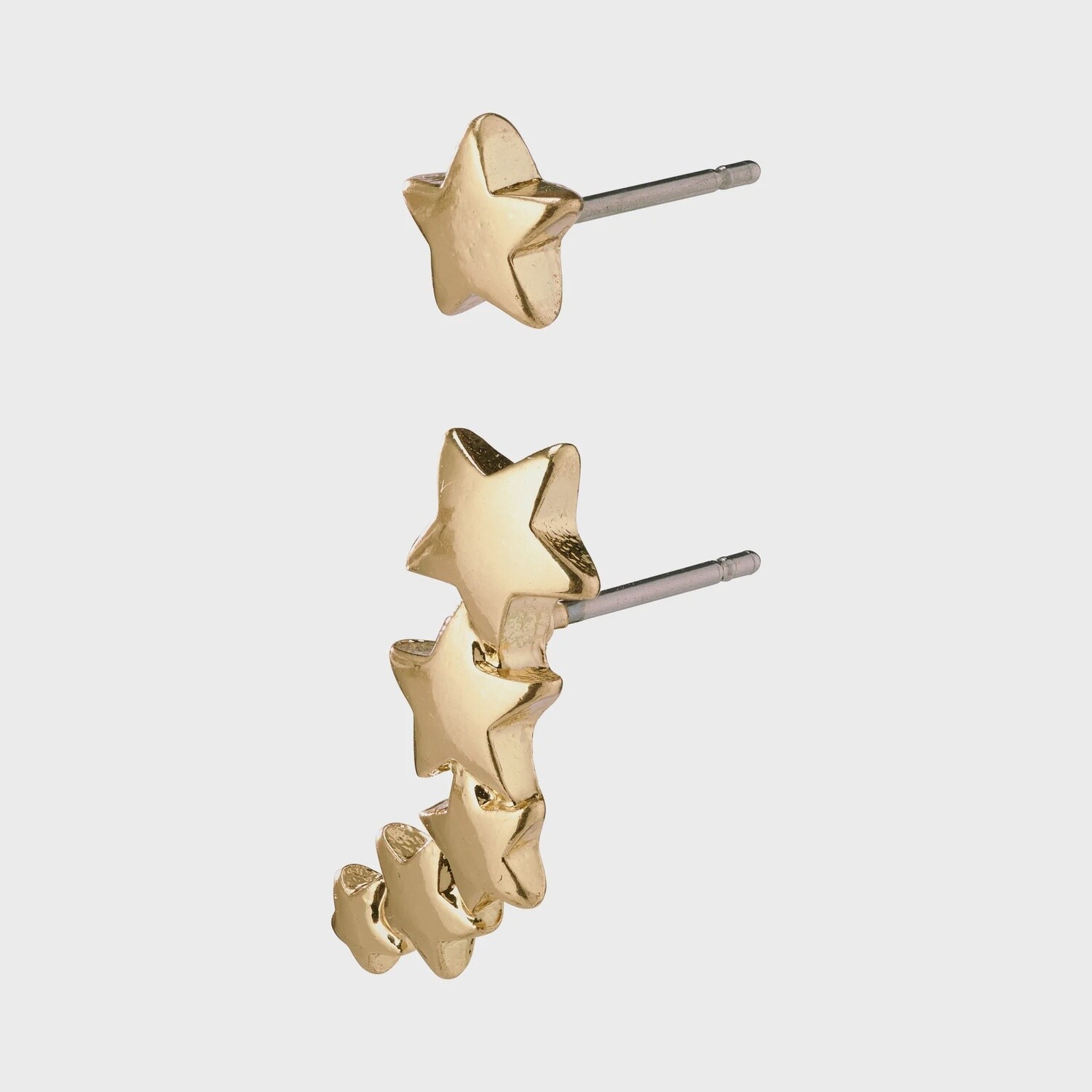 Ava recycled star earrings gold-plated