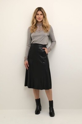 Ariana Faux Leather Skirt black