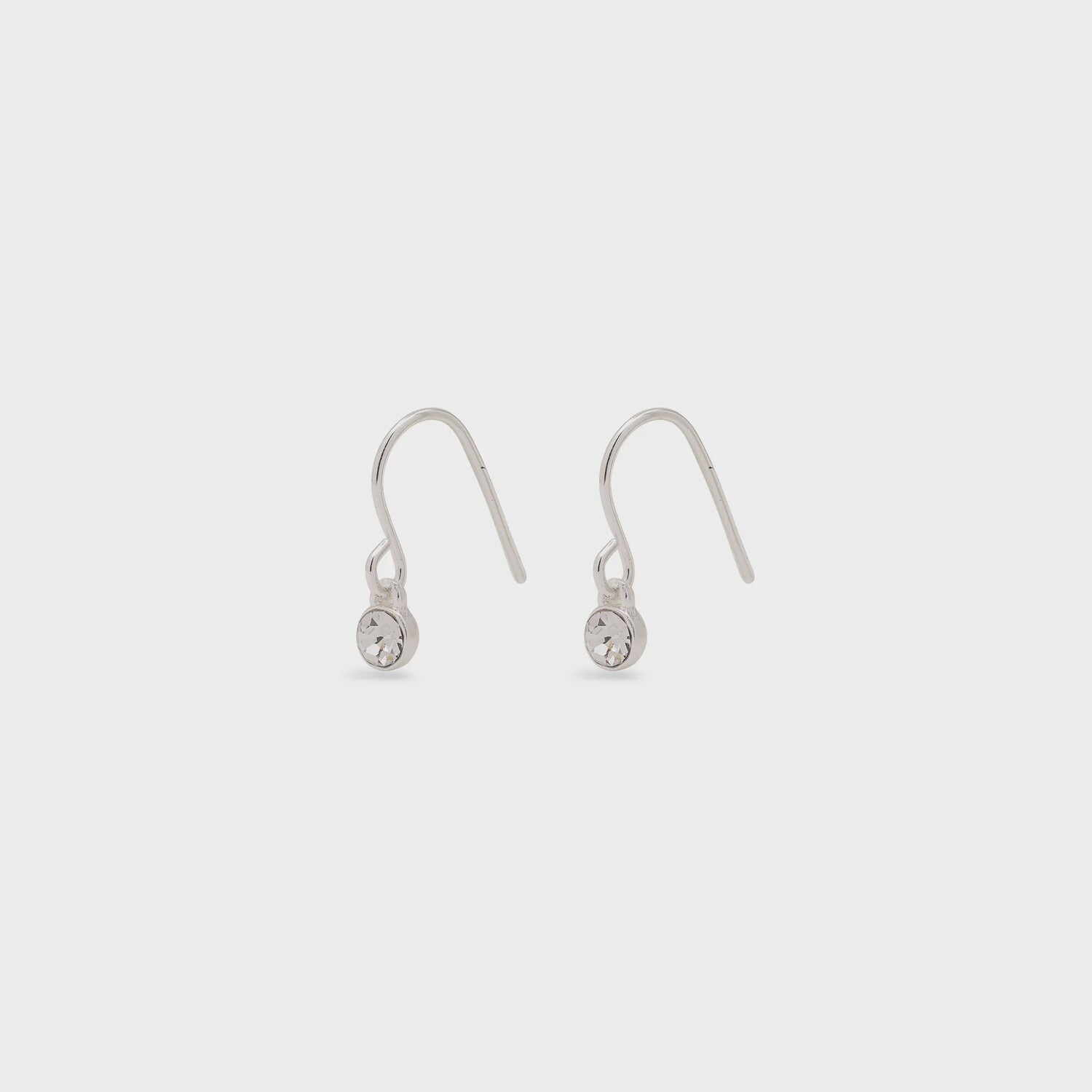 Lucia recycled crystal earstuds silver-plated