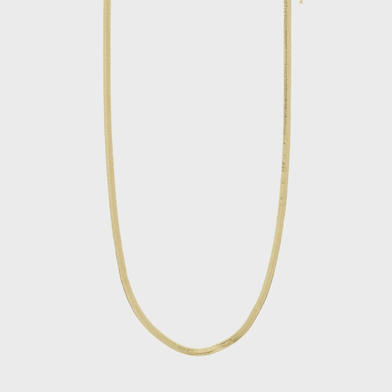 Joanna recycled flat snake chain necklace gold-plated