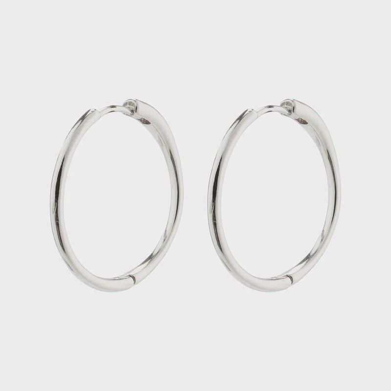 Eanna  recycled large hoops silver-plated