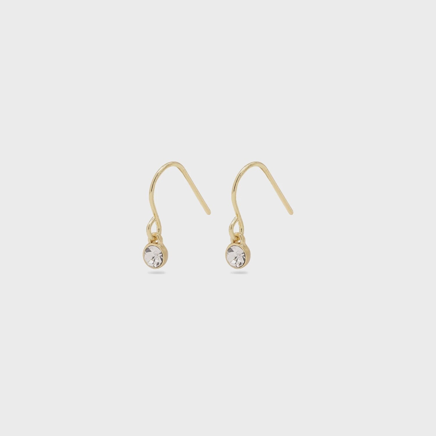 Lucia recycled crystal earrings gold-plated