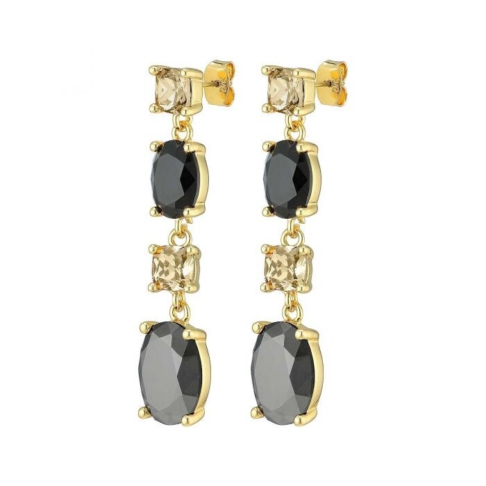 DK Cornelia earrings black and golden, Colour: Black