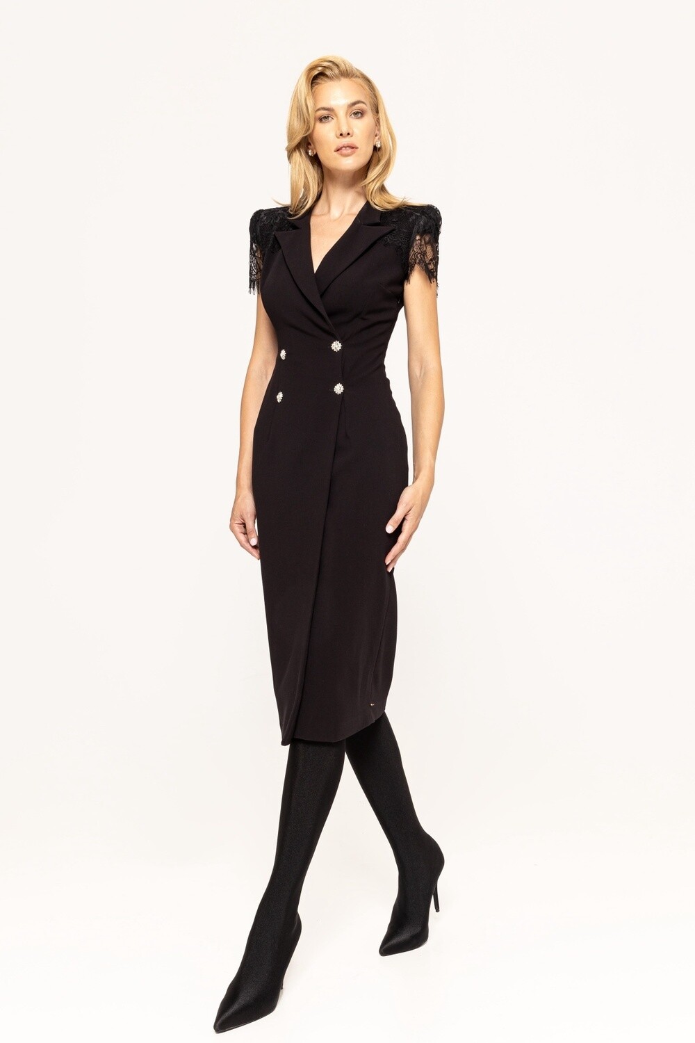 NA Lace Insert Midi Dress