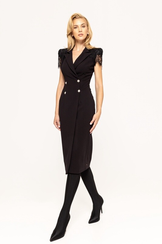 NA Lace Insert Midi Dress