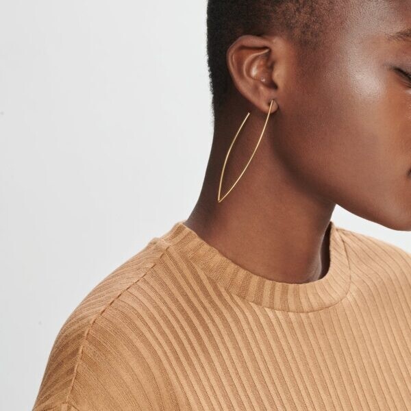 305375 Vega Gold-Plated Earrings, Colour: Gold-plated