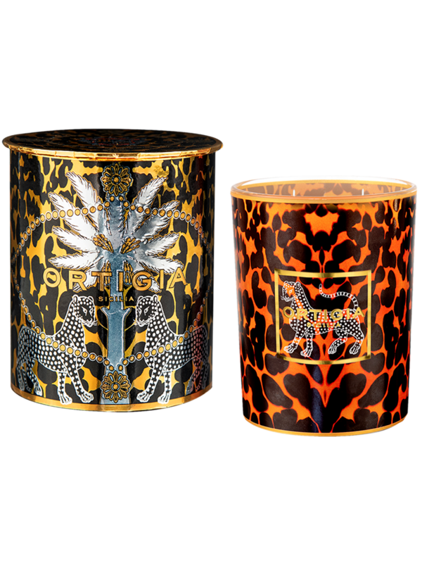 Ambra Nera decorated Candle med