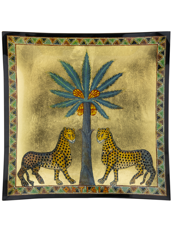 Glass Plate Square Zagara 27cm