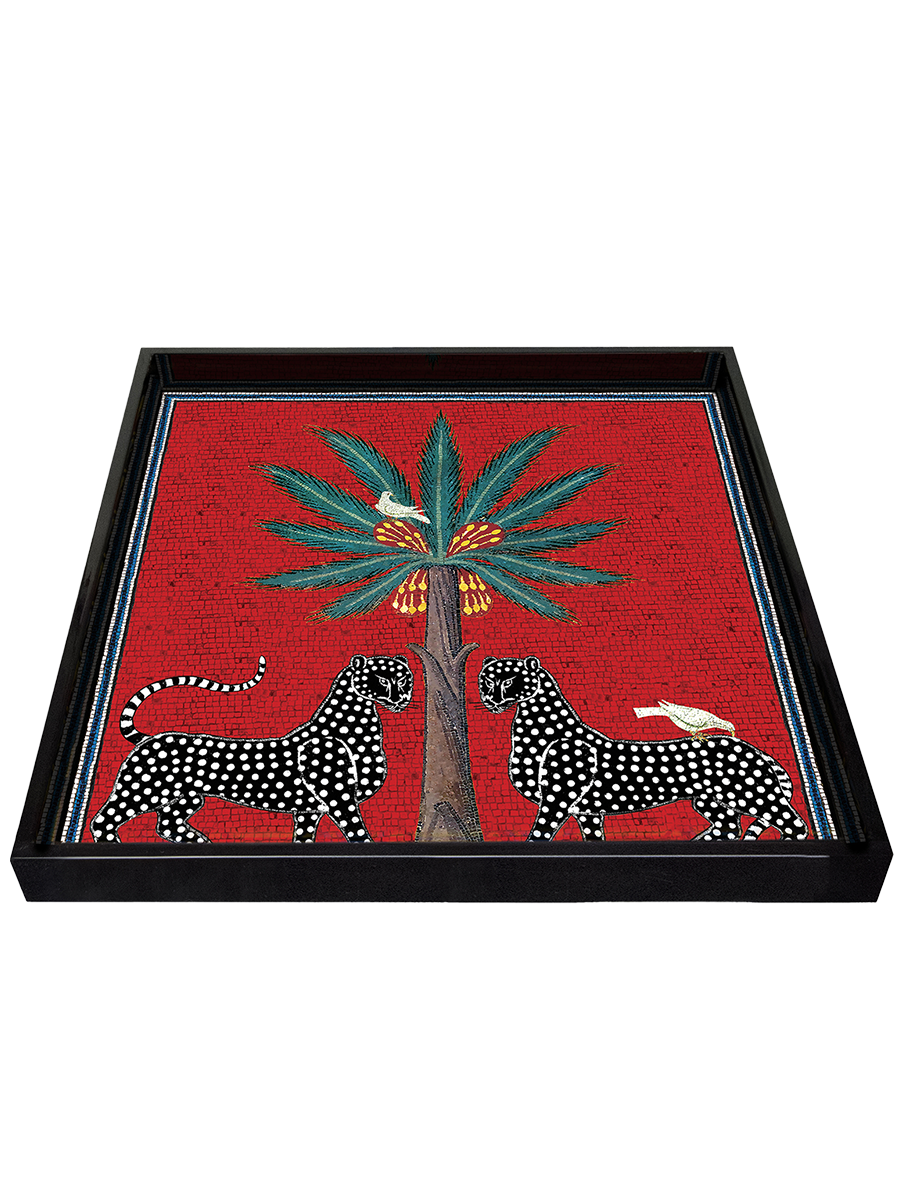 Red Tray Square, Colour: Red