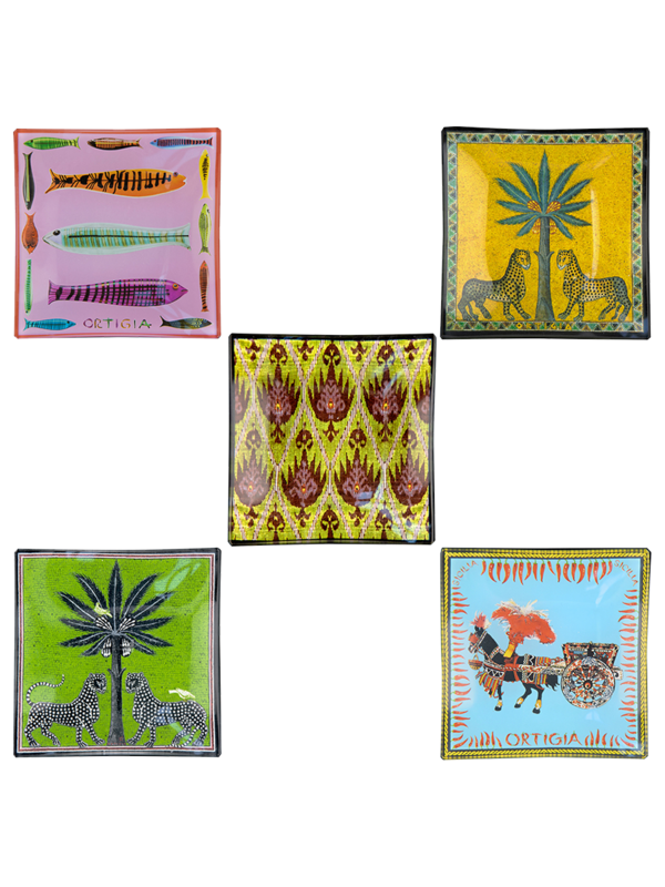 Tin Carretto 5 glass plates