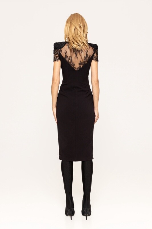 NA Lace Insert Midi Dress