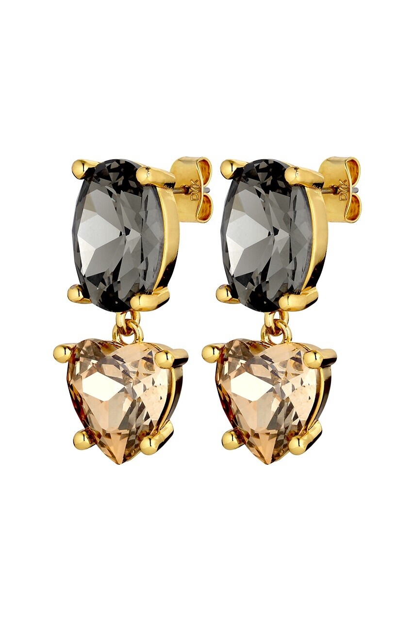 DK Anett grey / golden earrings