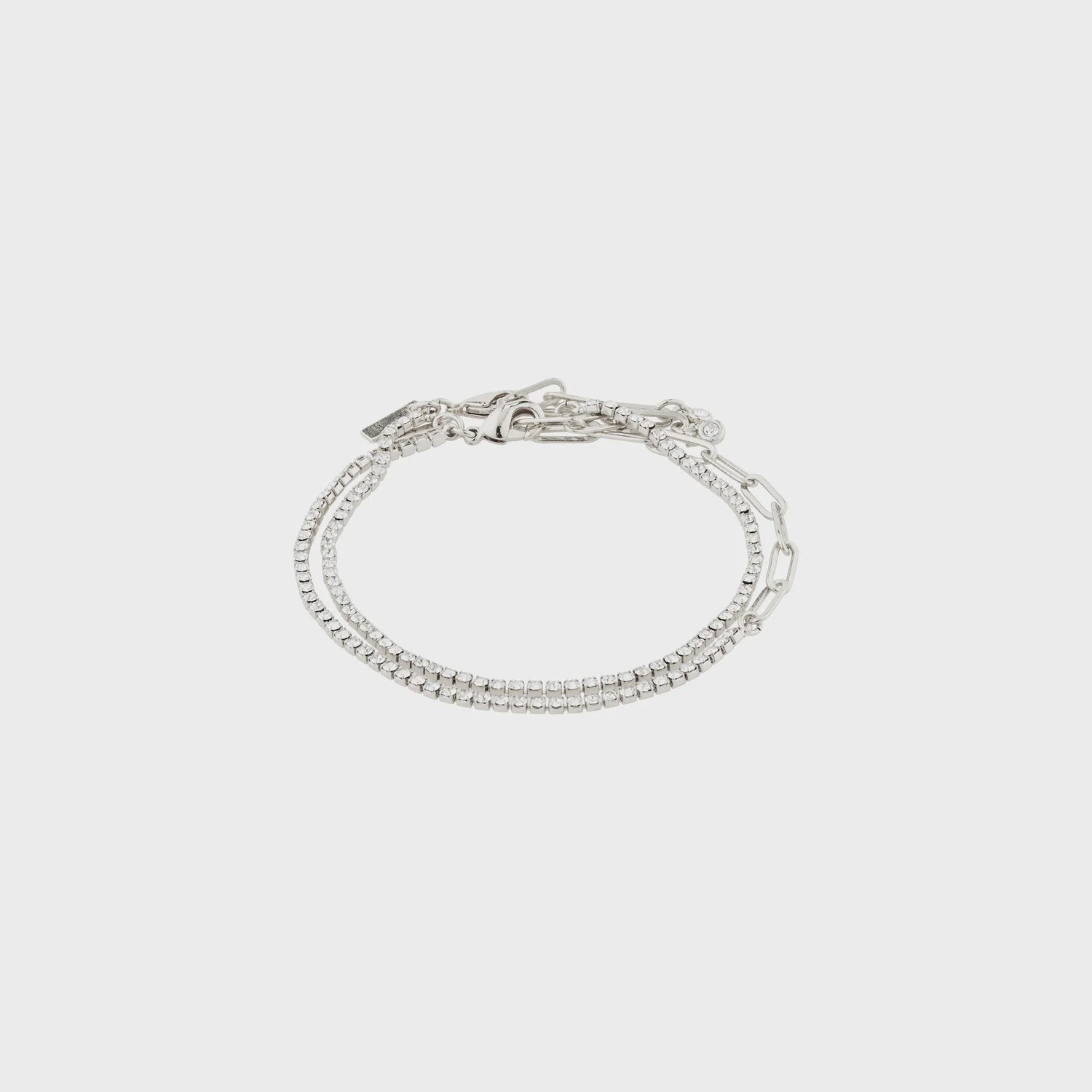 Roman  2 in 1 Silver-plated Crystal Bracelet
