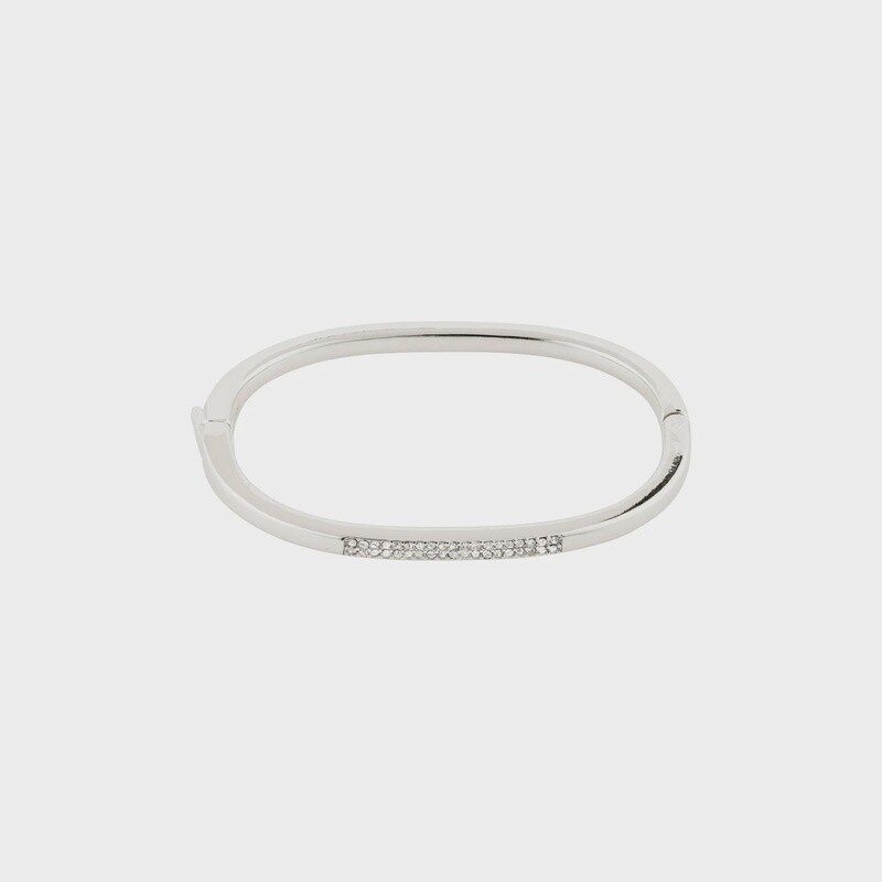Star Silver-plated Crystal Bangle