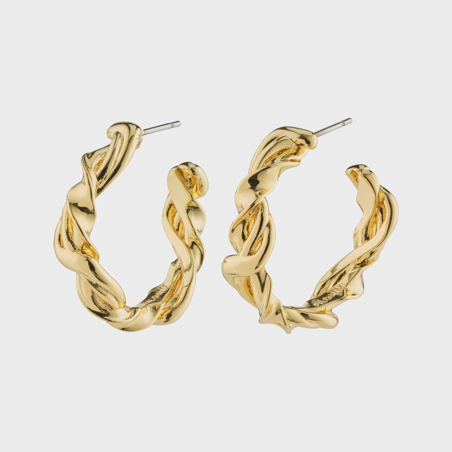 Sun Gold-plated Twisted Hoops