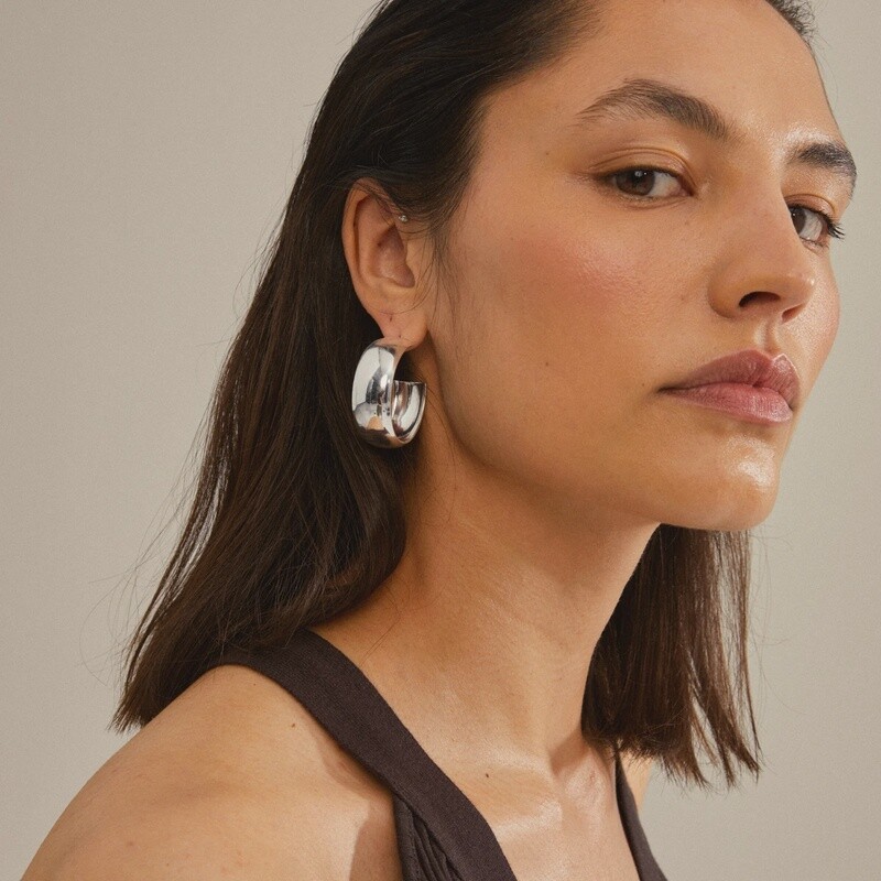 Naia Mega Chunky Silver-plated Hoops