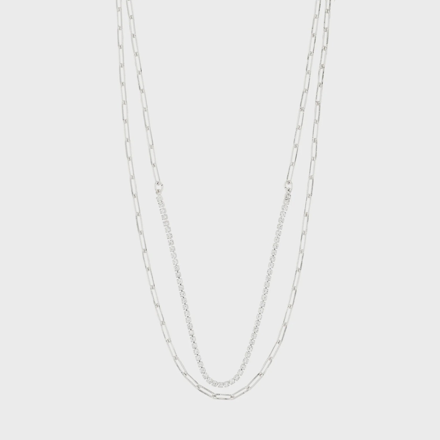 Roman 2 in 1 Silver-plated Necklace