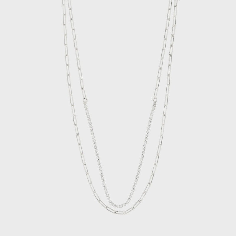 Roman 2 in 1 Silver-plated Necklace