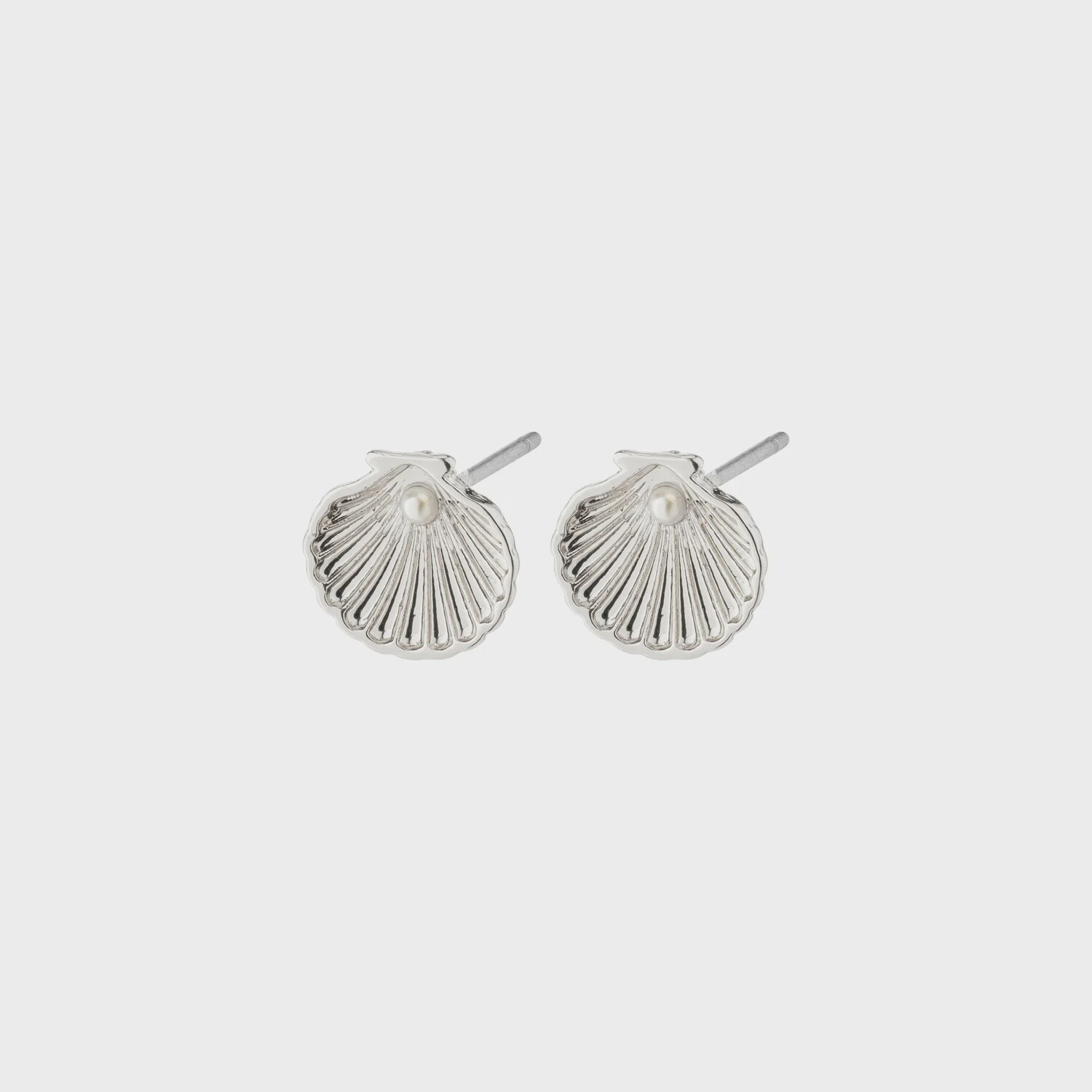Opal Silver-plated Seashell Earrings