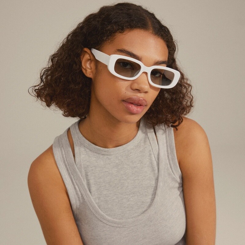 Yansel White Sunglasses