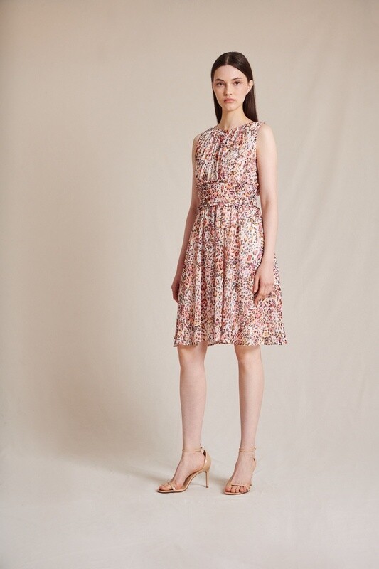 Coral Animal Print Dress