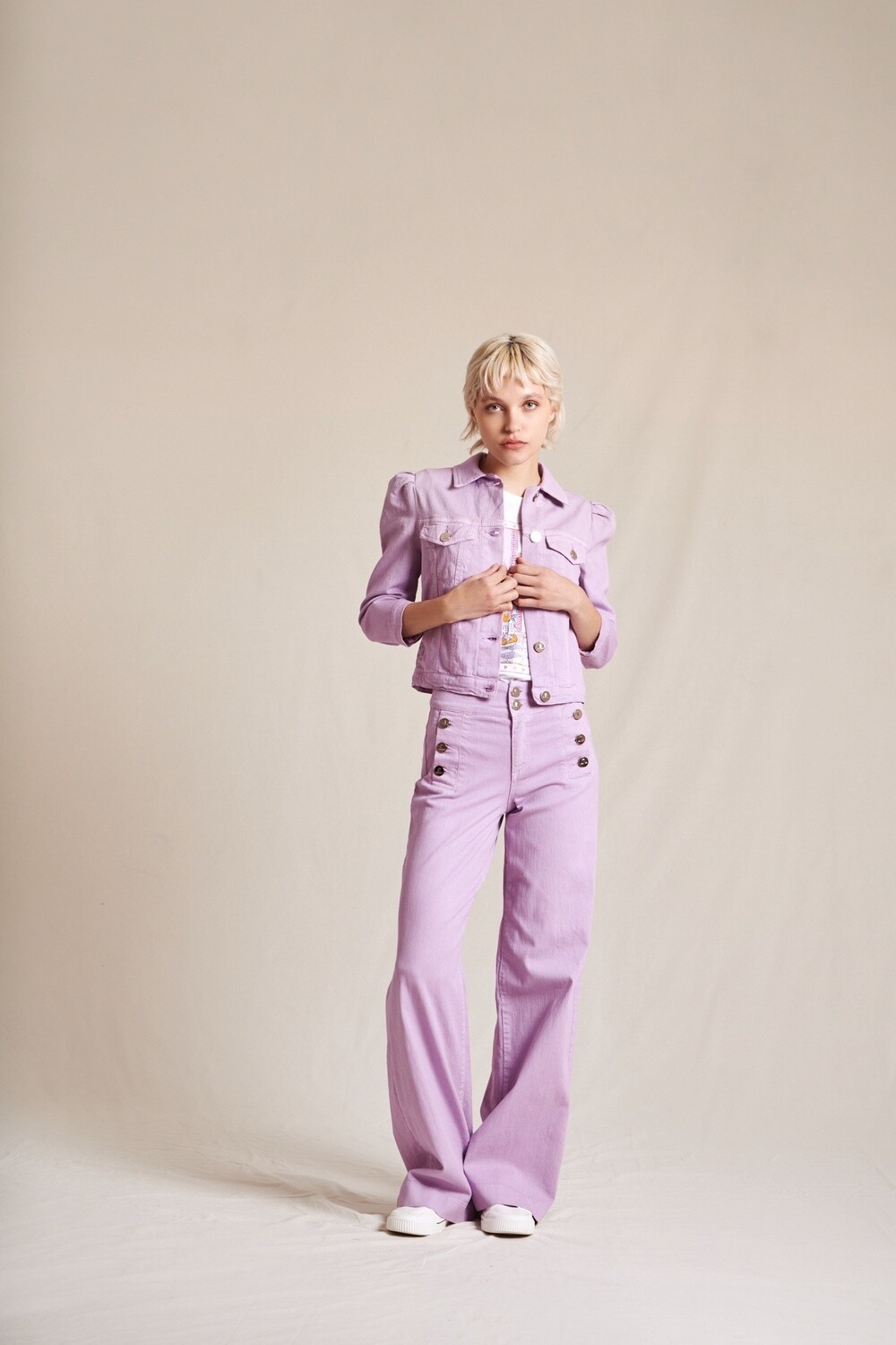 Lilac Purple Denim Jacket