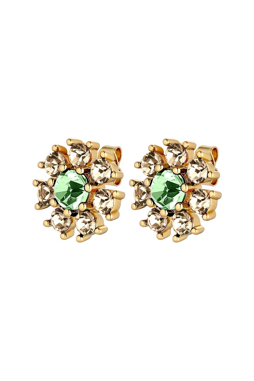 DK Aude Earrings Green Gold