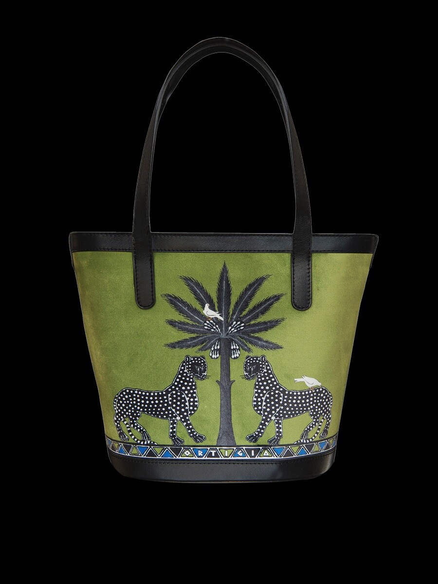 Velvet Bucket Bag Green