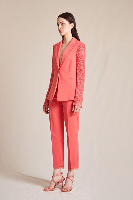 Lace Blazer Coral