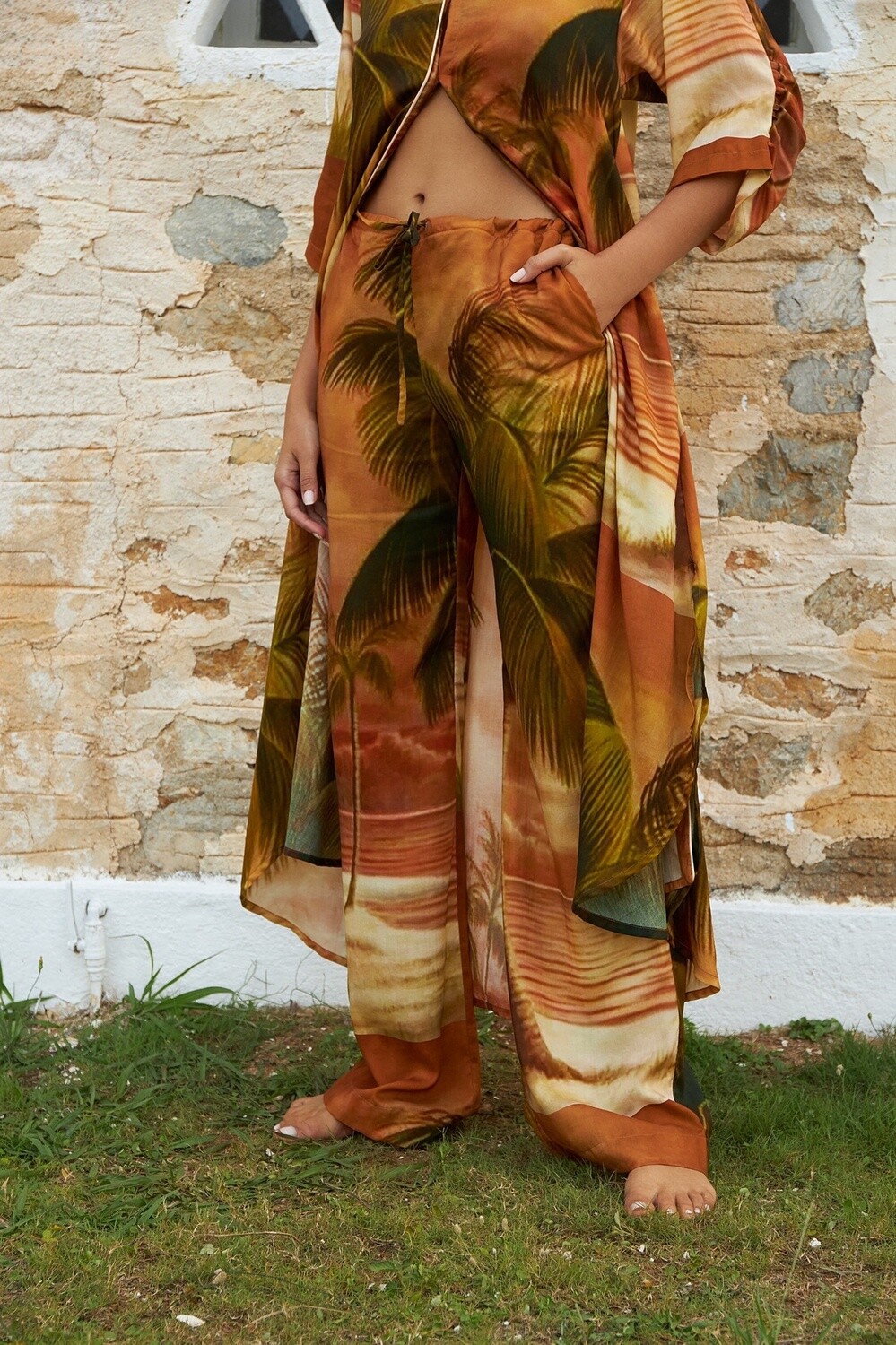 Alegra trousers Palm Print