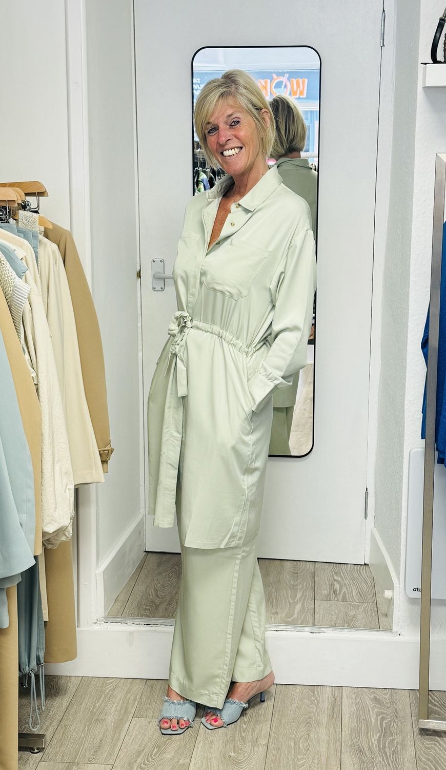 Tencel dress sage green