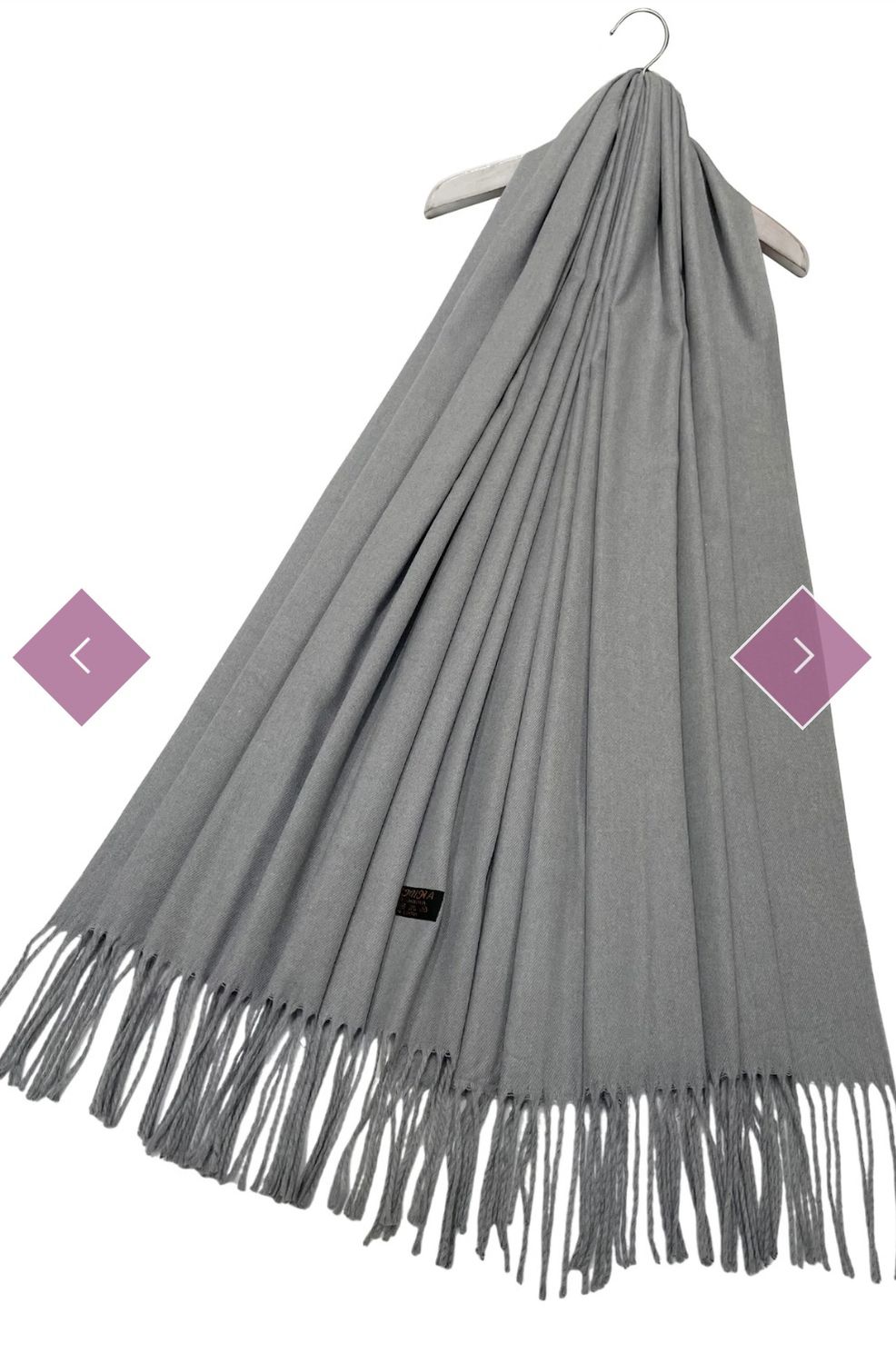 Grey pashmina tassel scarf