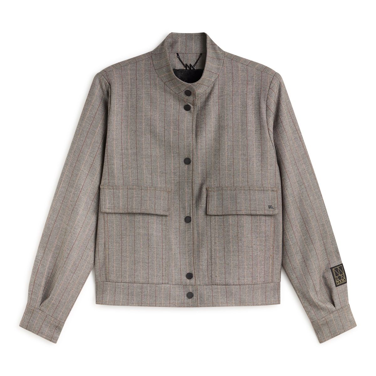 Grey brown pinstripe jacket