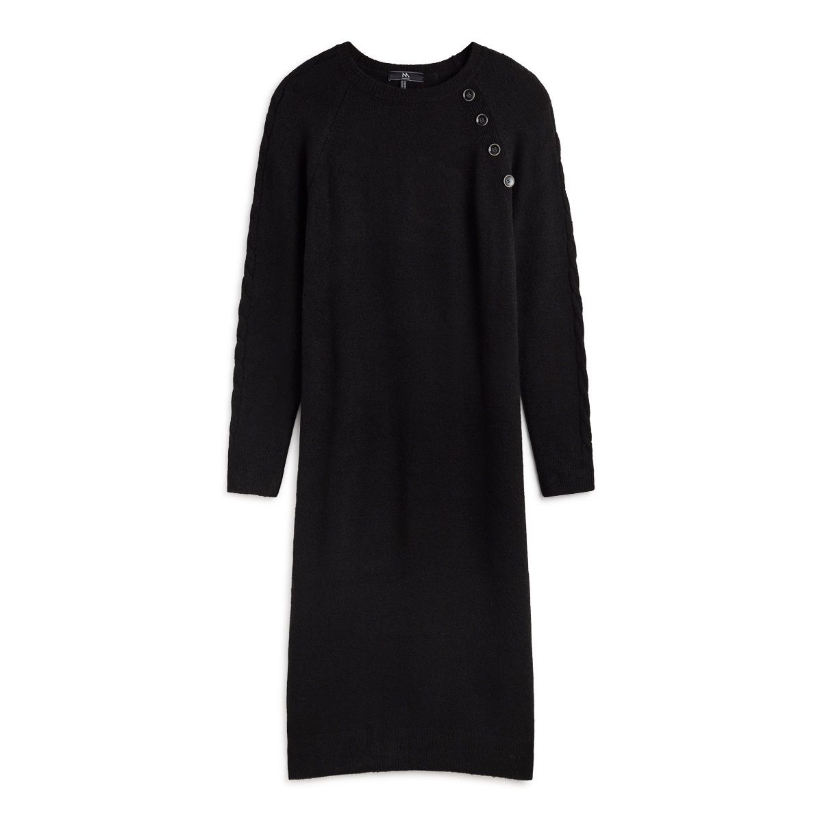 Black knitted dress