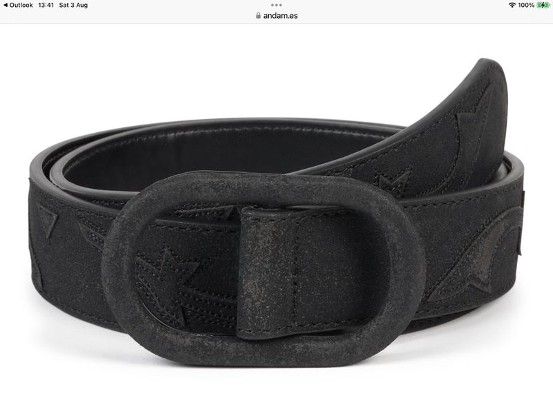 Black  suede effect belt